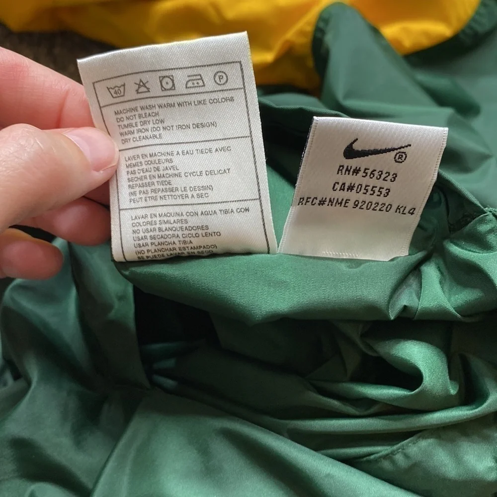 Vintage Nike Reversible Green Bay Packers Pullover Jacket Size Medium